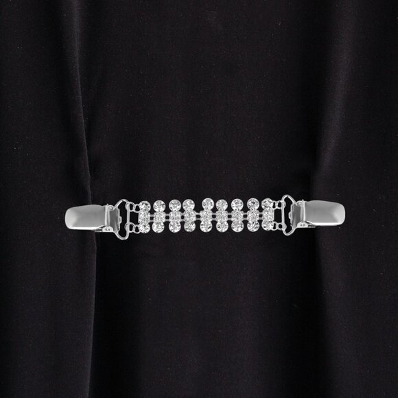 Diamond Sweater Clip NEW Pin Jacket Dress Cinch Cardigan Scarf Blouse Cape - Picture 3 of 4